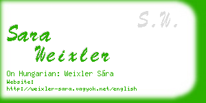sara weixler business card